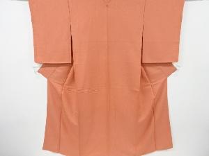 未使用品　氷割れ模様織り出し一つ紋色無地着物